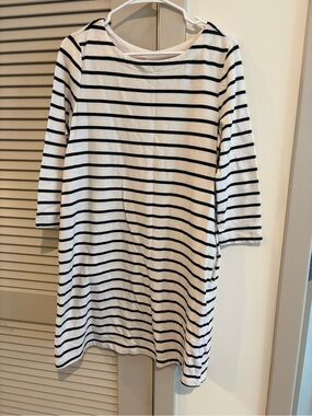 a new day White and Black Striped Tunic Pull Over Dress* Sz. Large
